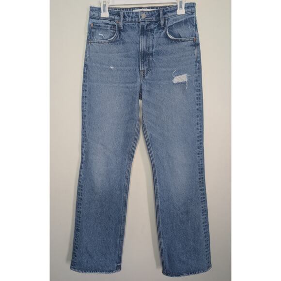 GRLFRND Melanie High Rise Boot Cut Jeans in Blue Wash, Size 26 - Picture 4 of 9